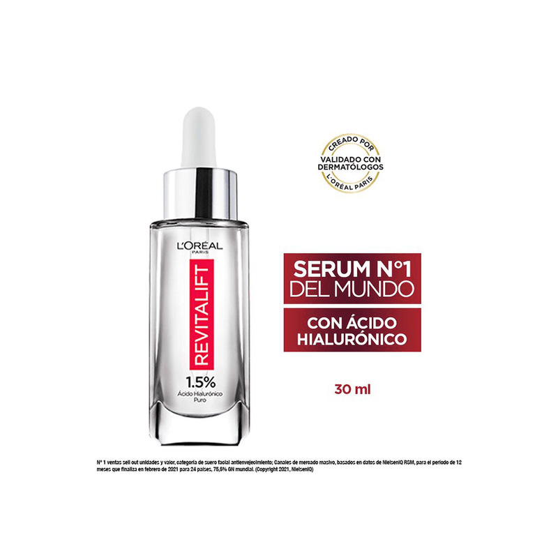 L'Oréal Paris Revitalift Ácido Hialurónico 30ml | Sérum Hidratante y Rellenador