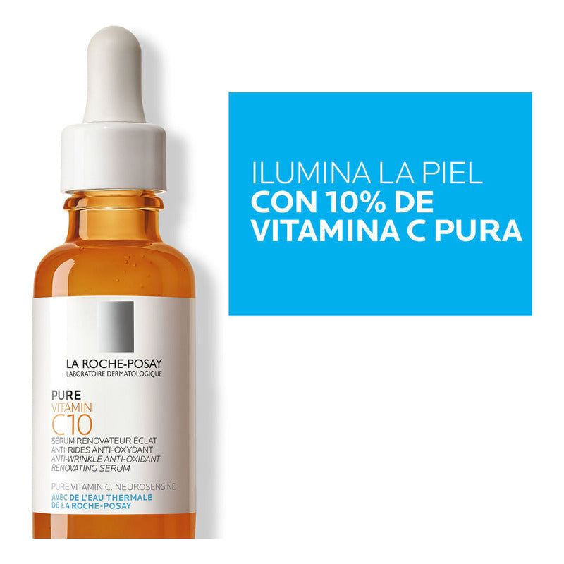 La Roche-Posay Pure Vitamin C10 Sérum Antiedad | Luminosidad y Firmeza