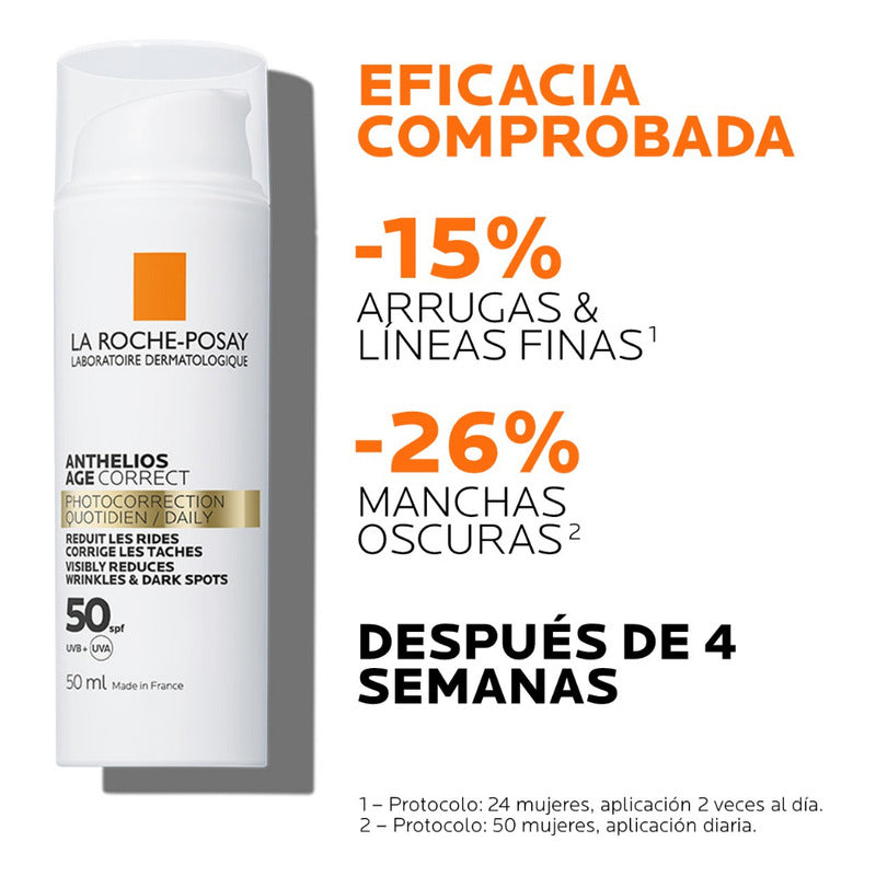Anthelios Age Correct FPS 50 Sin Color | Protección Solar y Corrección de Arrugas