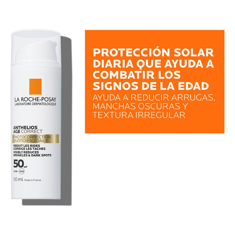 Anthelios Age Correct FPS 50 Sin Color | Protección Solar y Corrección de Arrugas