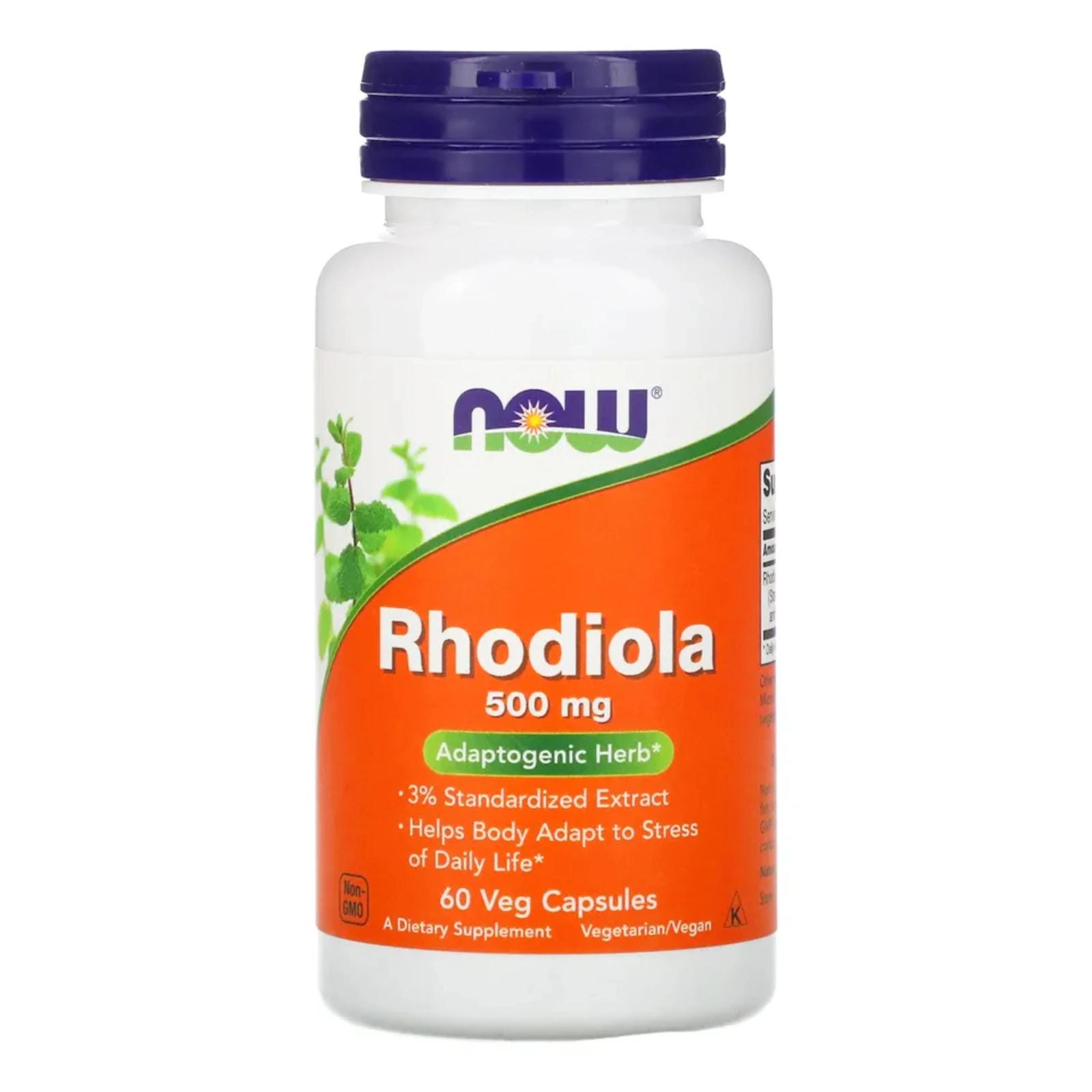 Rhodiola 500mg 60 Cápsulas Vegetales | Suplemento Herbal Adaptógeno