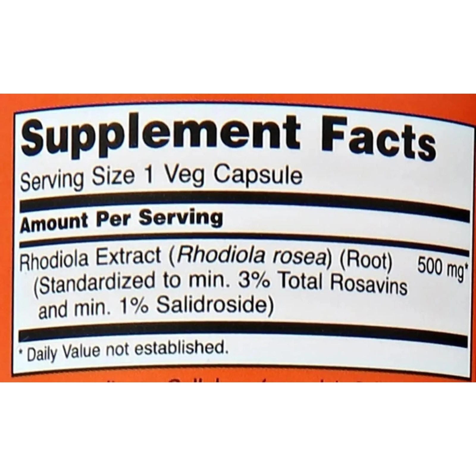 Rhodiola 500mg 60 Cápsulas Vegetales | Suplemento Herbal Adaptógeno