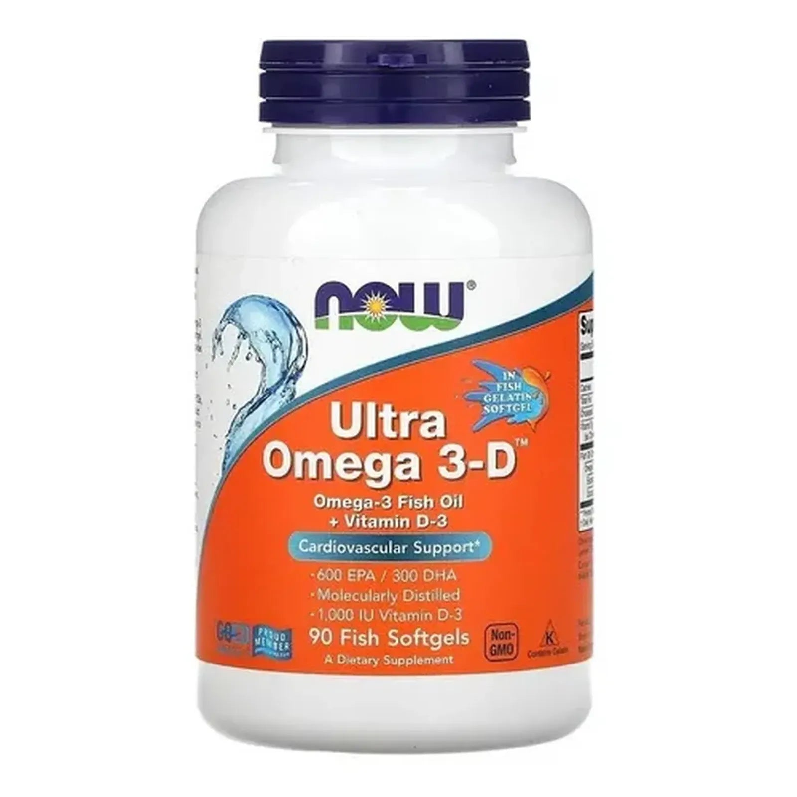 NOW Ultra Omega-3-D Fish Oil | Omega 3 + Vitamina D Alta Potencia