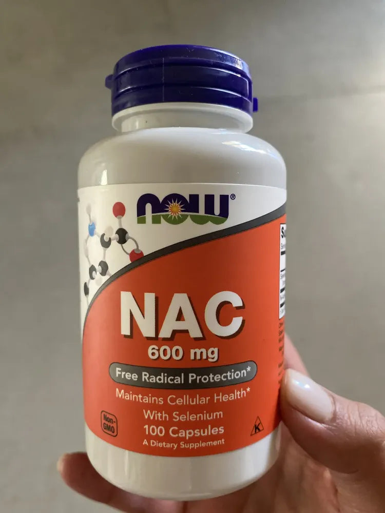 Now NAC 600 mg 100 cápsulas | N-Acetil L-Cisteína | Apoyo hepático y antioxidante celular