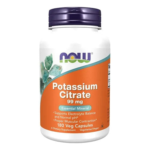 Citrato de Potasio 99 mg – 180 Cápsulas | Now Foods