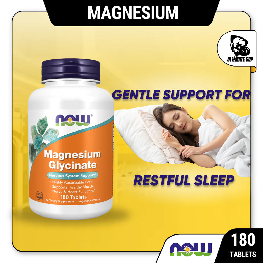 NOW Foods Magnesium Glycinate | Magnesio Bisglicinato Alta Absorción
